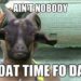 aint nobody goat time for that