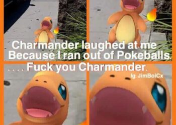 Charmander laughed when I ran out of Pokeballs Pokemon Go Meme