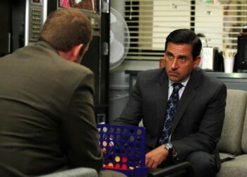 Scene from 'Counselling' episode featuring Michael and Toby