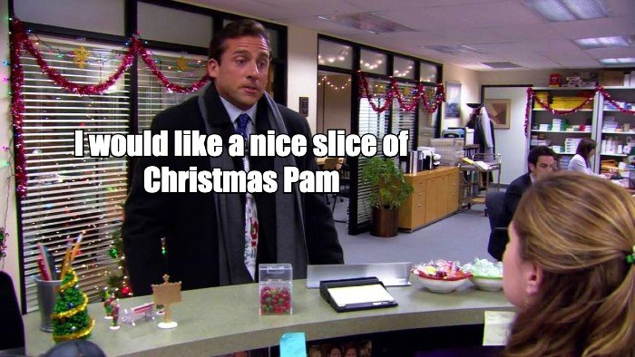 I would like a nice slice of Christmas Pam